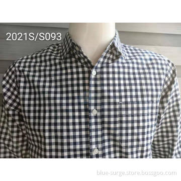 Black and White Checks Garment Men's Plaid Shirts